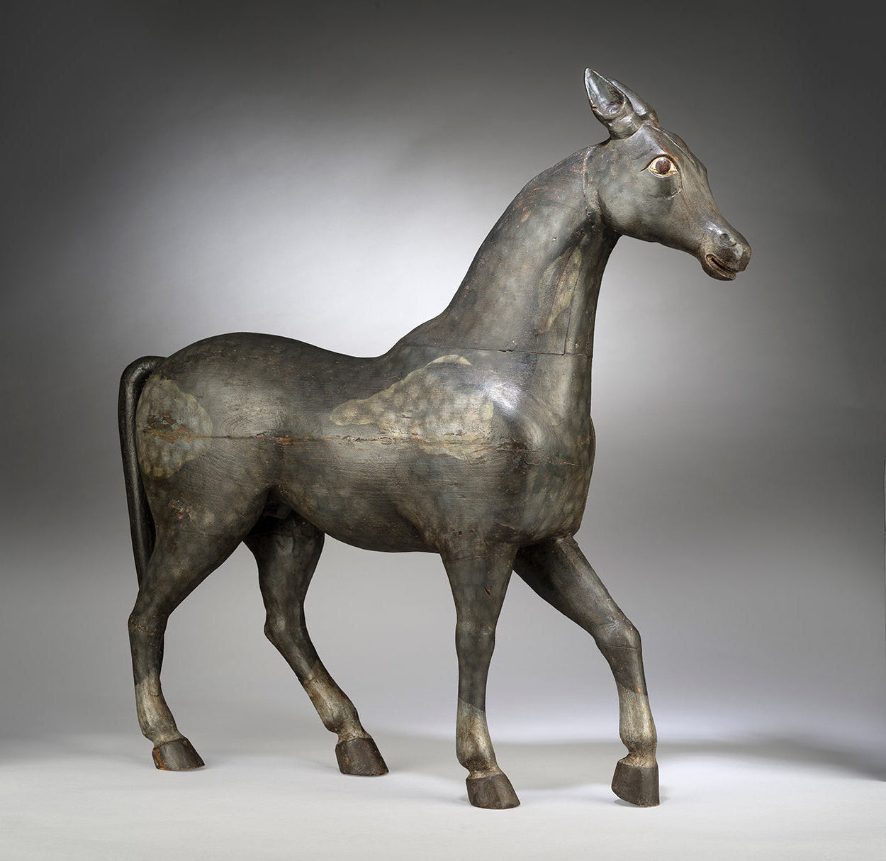 Large Folk Art Sculpture of a Standing Horse