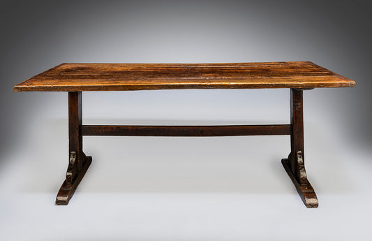 Classic Early Vernacular T-Trestle Dining Table