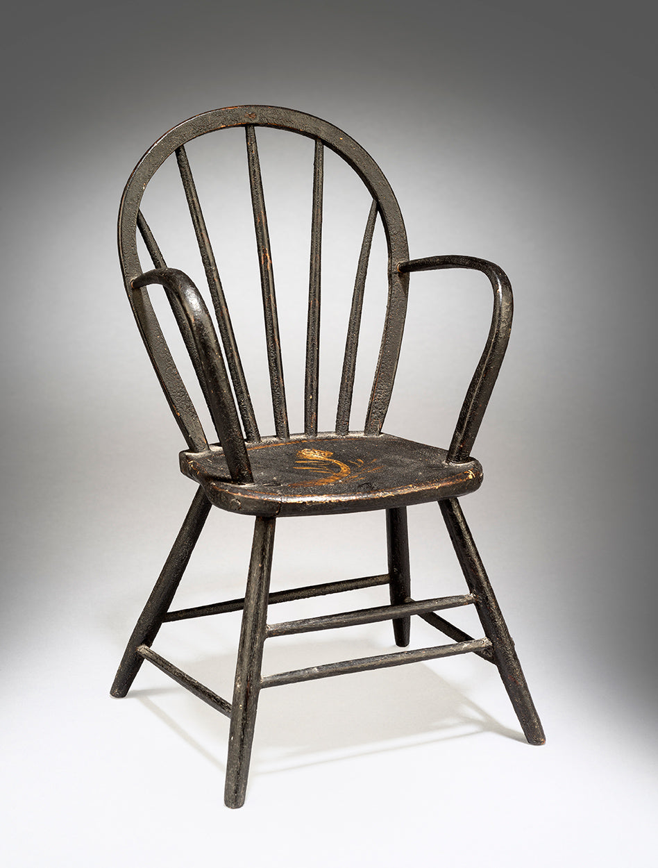 Exceptional Early Apprentice Work Miniature Windsor Chair Robert