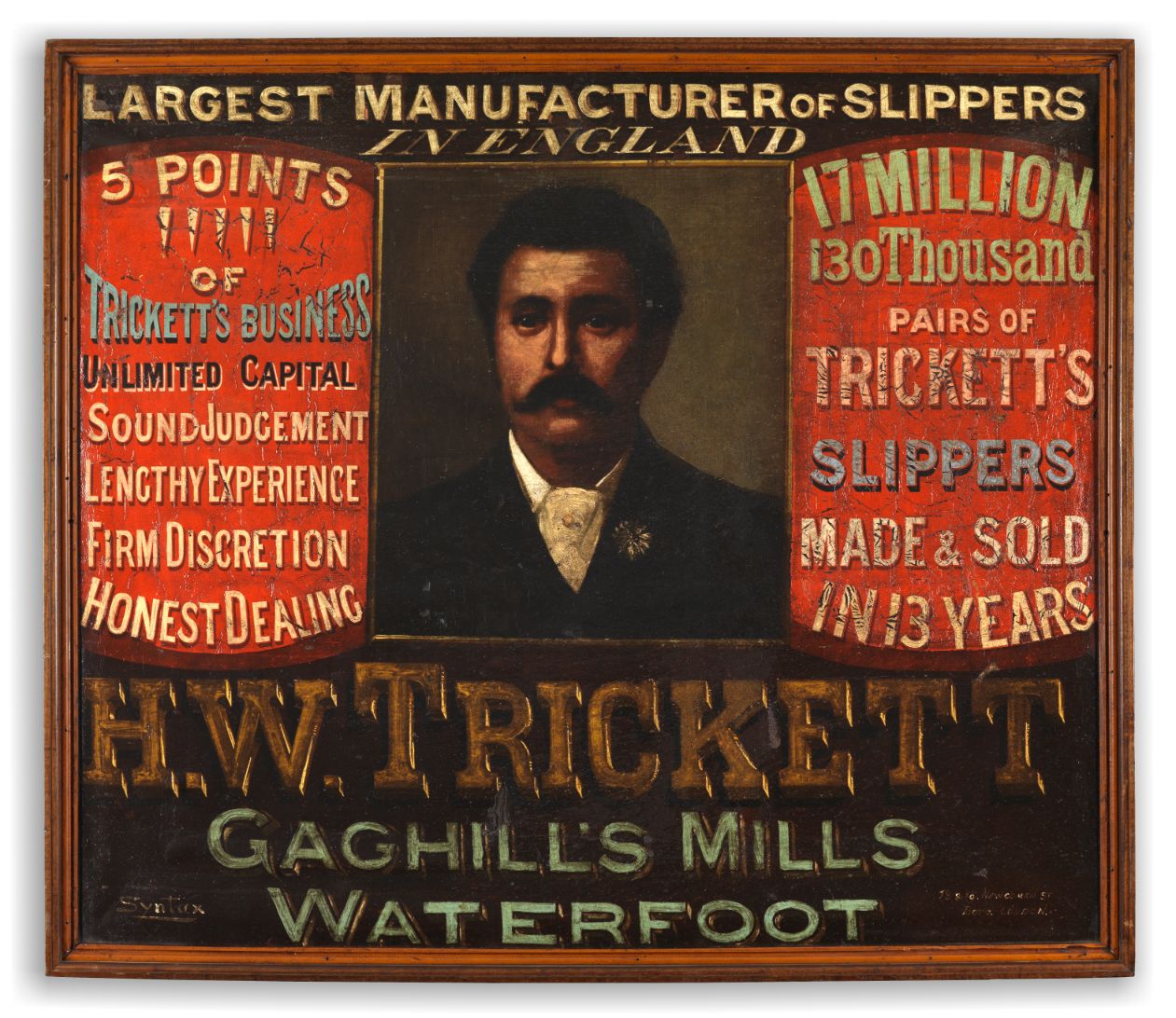 Remarkable Shoemaker's Trade Sign for "H W Trickett"