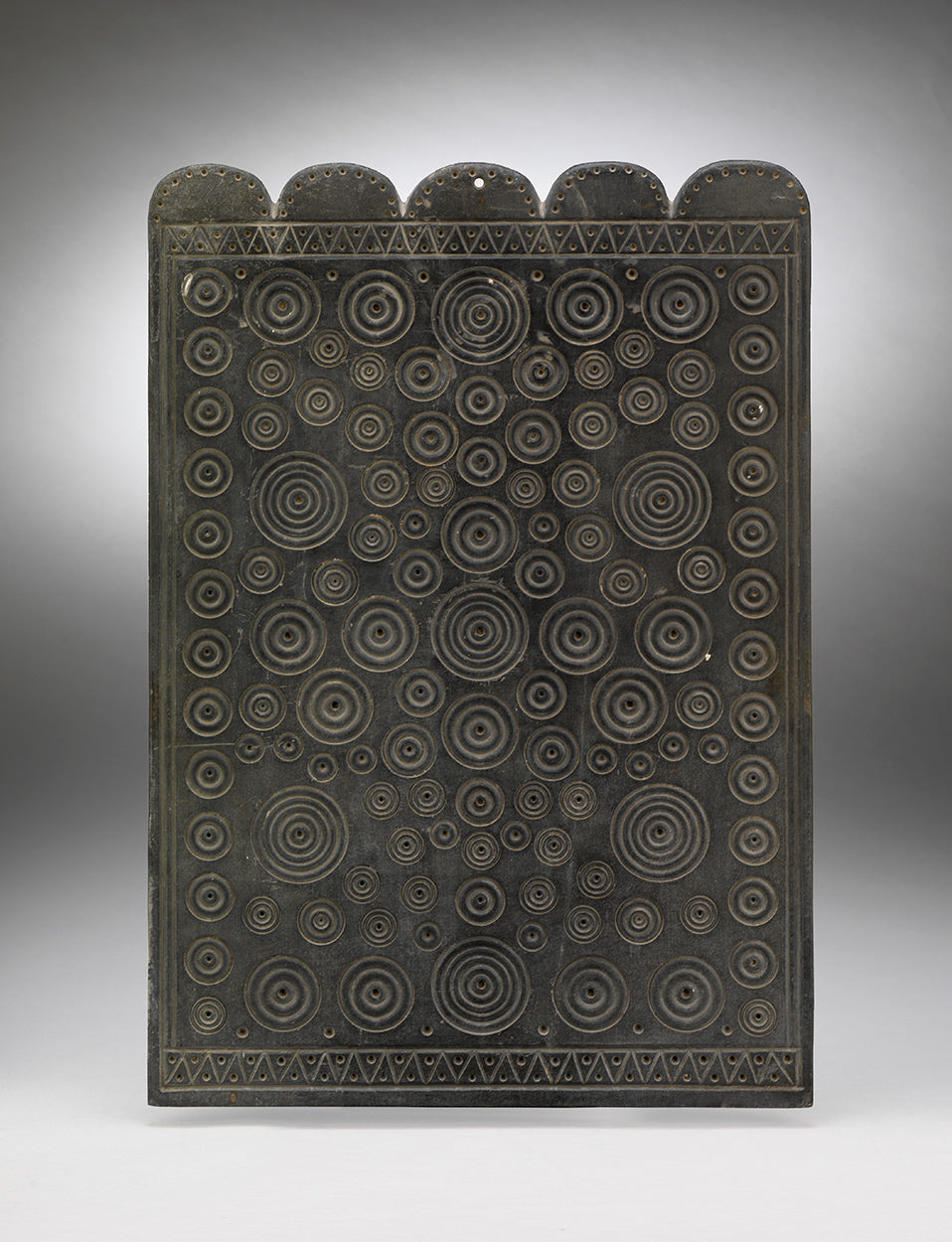 An Exemplary Roundel Decorated Quarryman's Folk Art Tablet