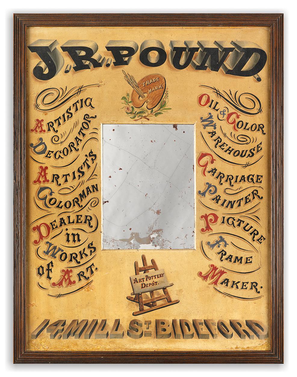 Fine Early Trade Sign for "J. R. Pound"