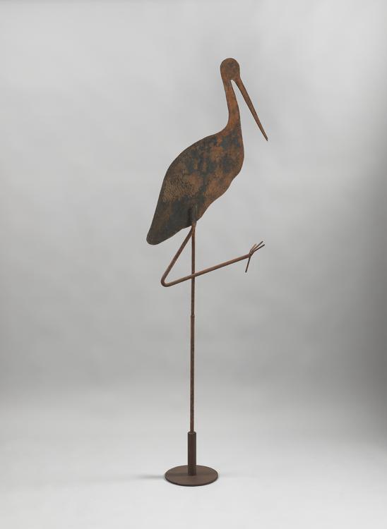 Large Folk Art Silhouette Form Stork