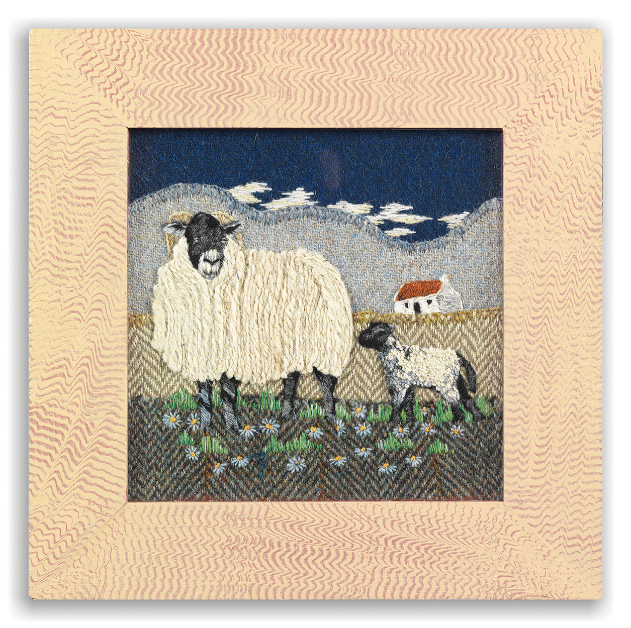 Ewe, Lamb and Cottage