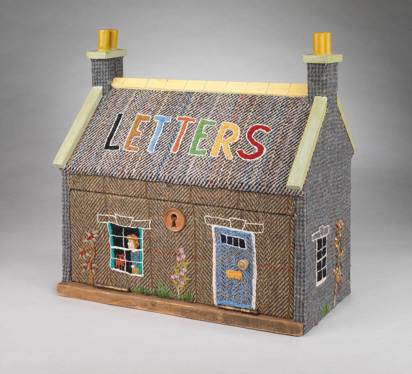 Embroidered Tweed Letter Box