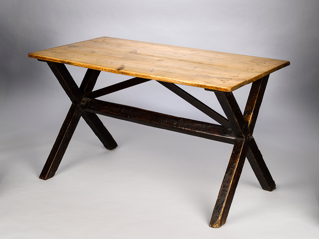 Traditional "X" Frame Tavern Table