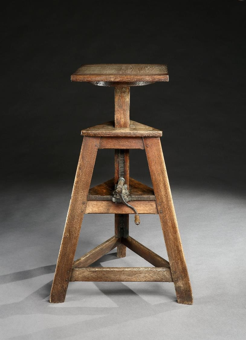 Rare Early Mechanical Sculptor's Stand