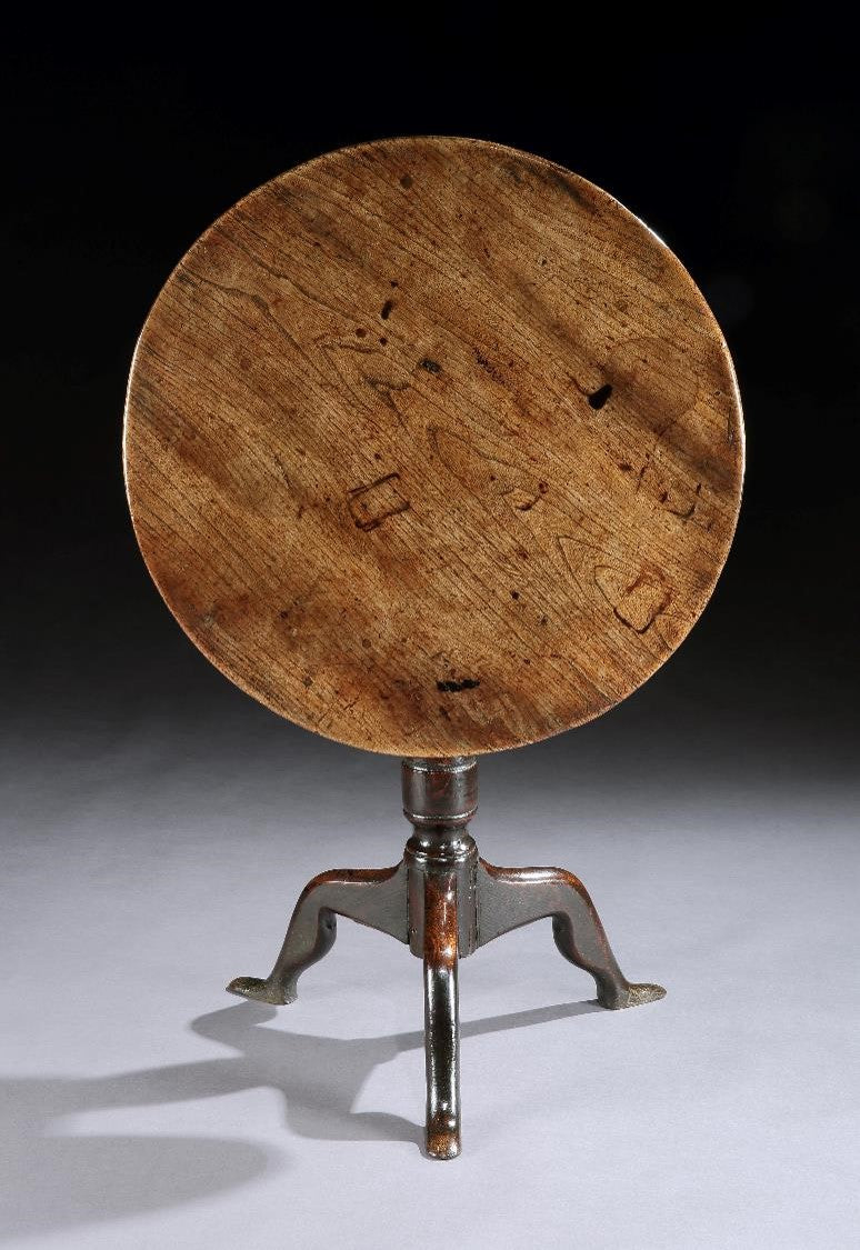 Exceptional Single Plank Tripod Wine Table
