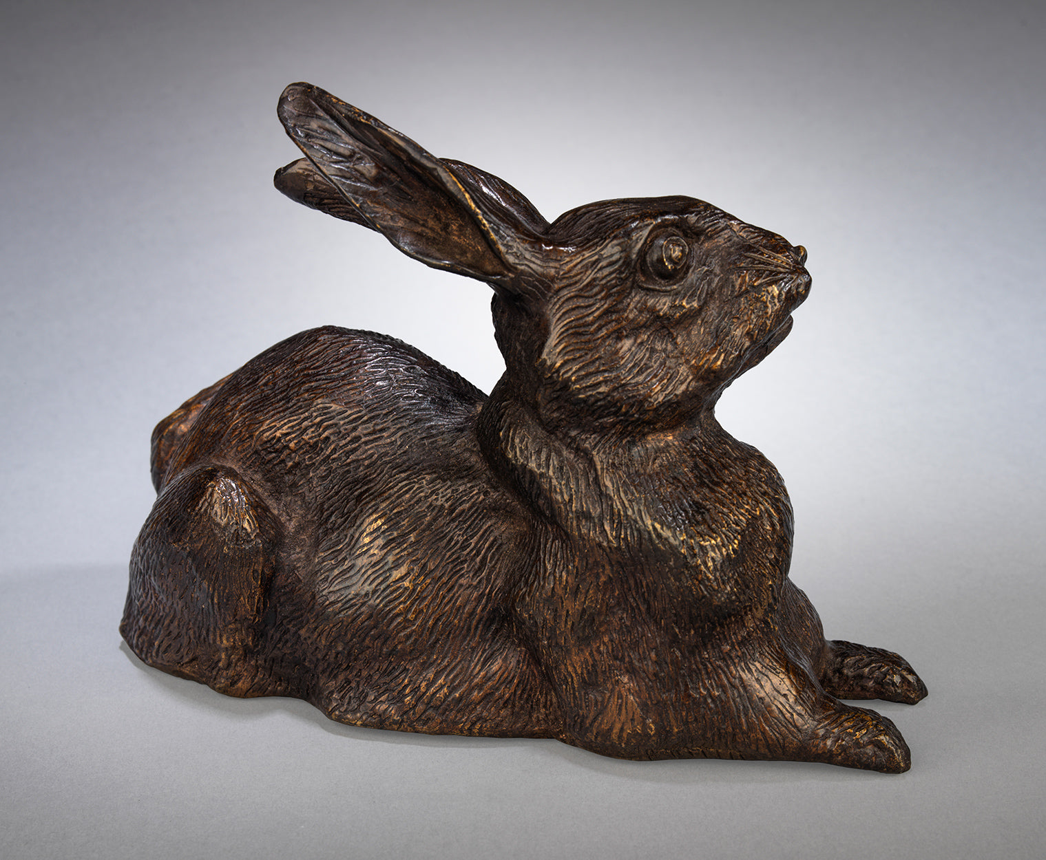Naturalistic Sculpture of a Sitting Rabbit - Robert Young Antiques