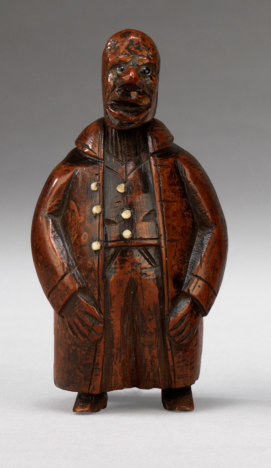 A Caricature Figure Snuff Box with a Large Nose – Robert Young Antiques