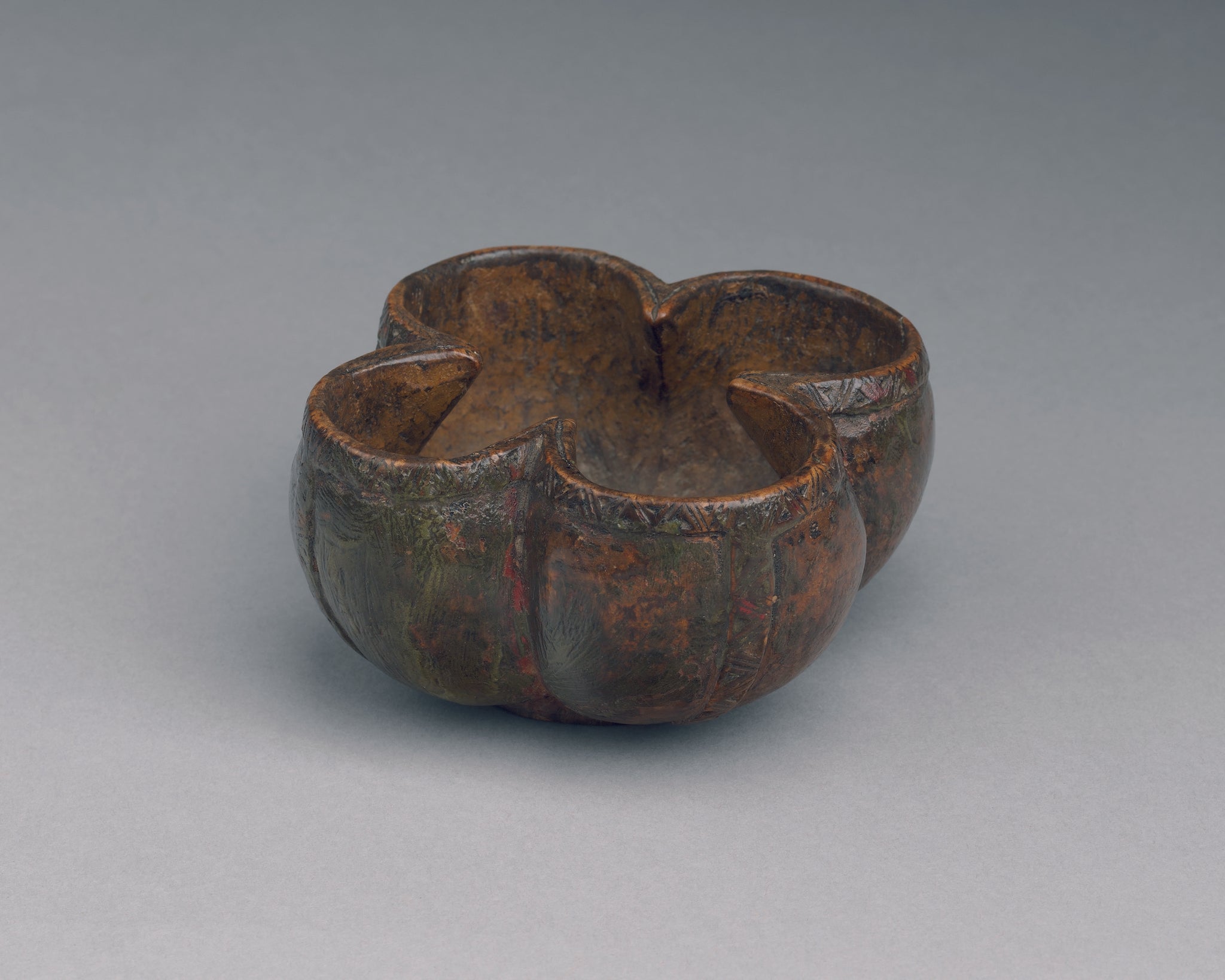 Delightful Medieval Form Lobed Quatrefoil Bride's Bowl