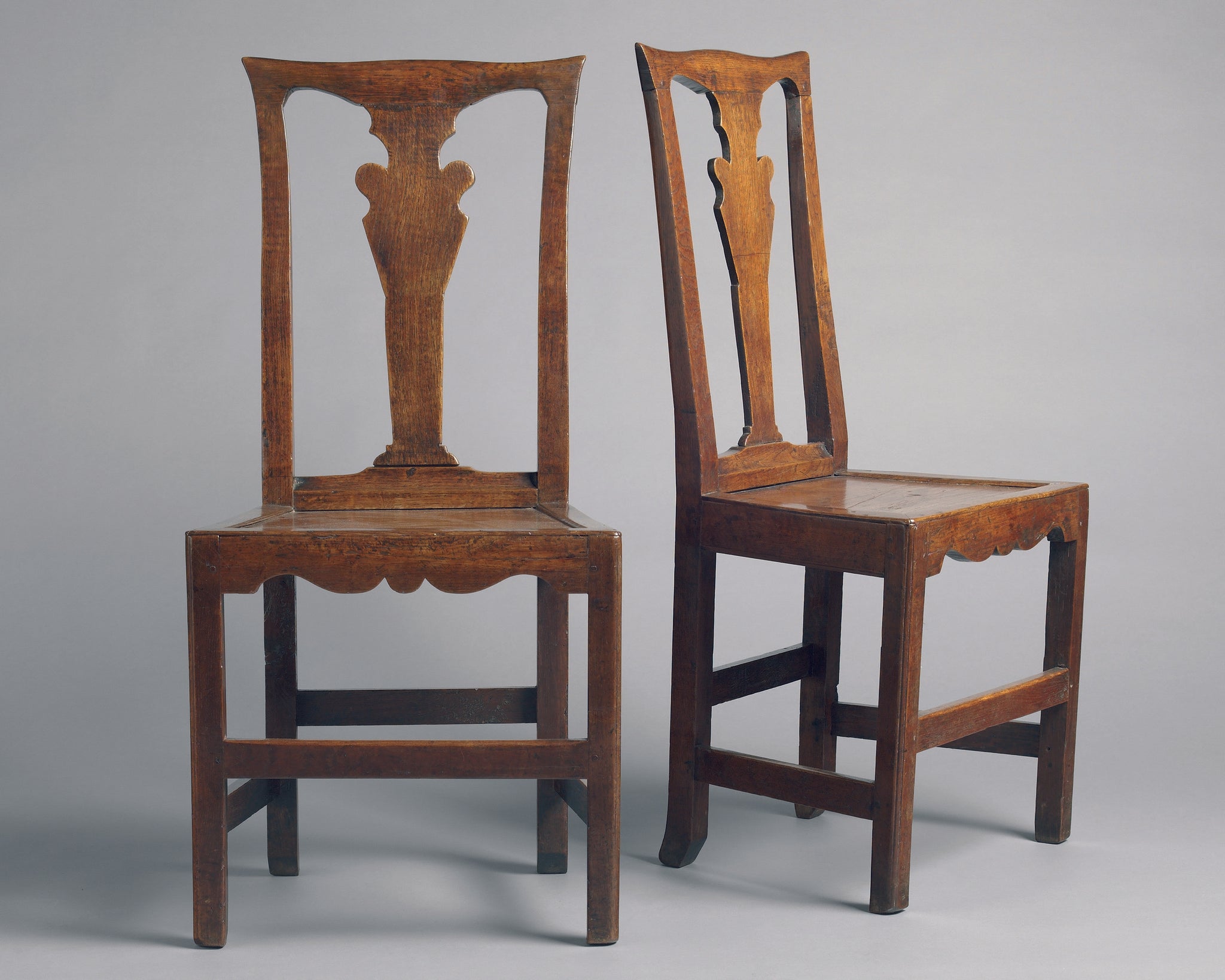 Pair of Queen Anne Vase Splat Side Chairs