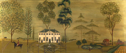 Decorative Naive Mural Landscape