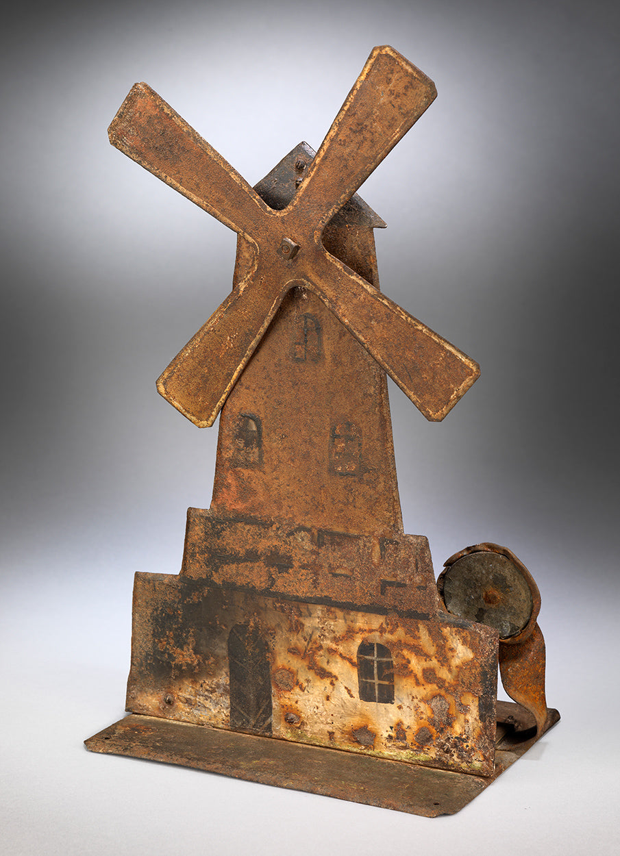 Rare Primitive Folk Art Windmill Fairground Target