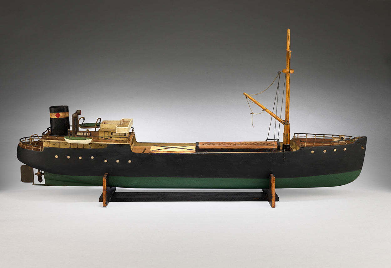 Antique Folk Art Clockwork Model of a Cargo Ship – Robert Young Antiques
