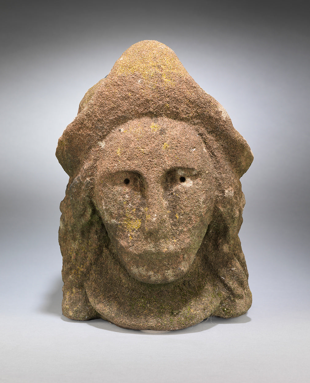 Early Naïve Head Portrait Carving