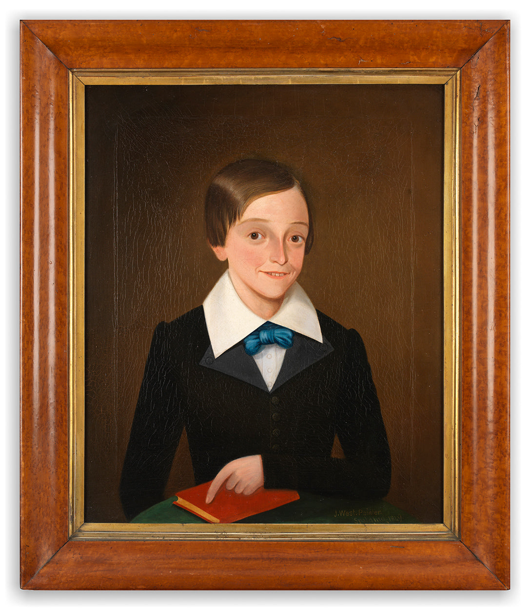 English Naïve School Portrait of a Young Man