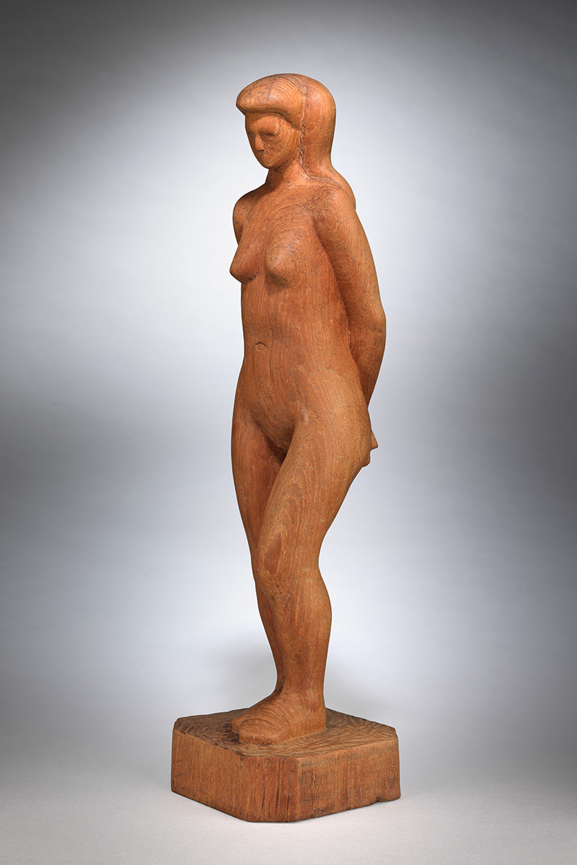 Primitive Hand Carved Figure of a Naked Lady