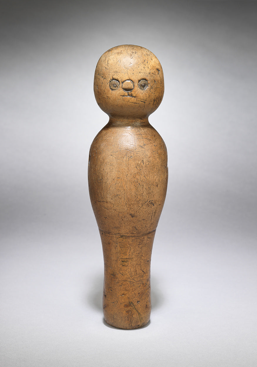 An Unusual Early "Bedpost" or "Skittle" Doll
