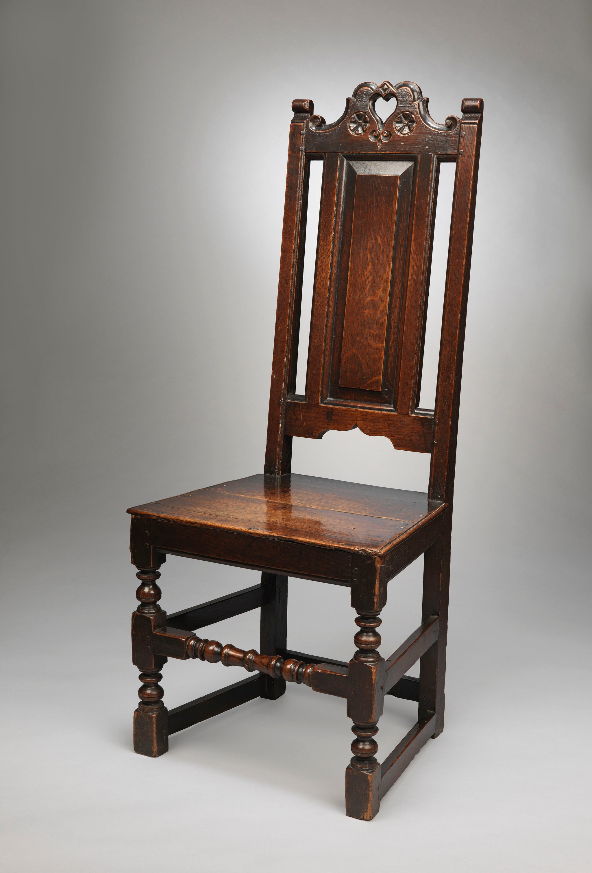 Rare William and Mary Period Panel Back Side Chair