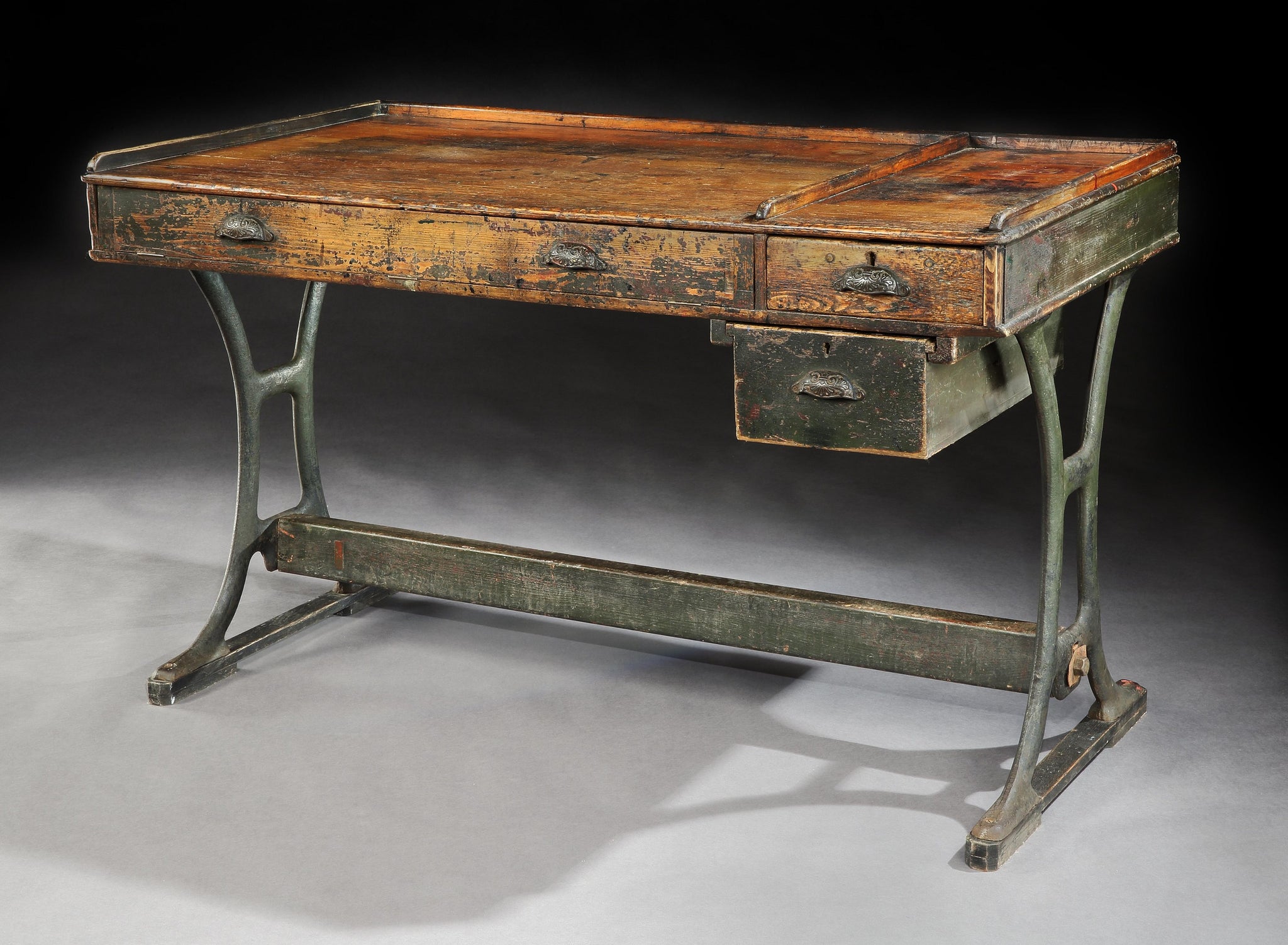 Rare Industrial Style Desk or Worktable