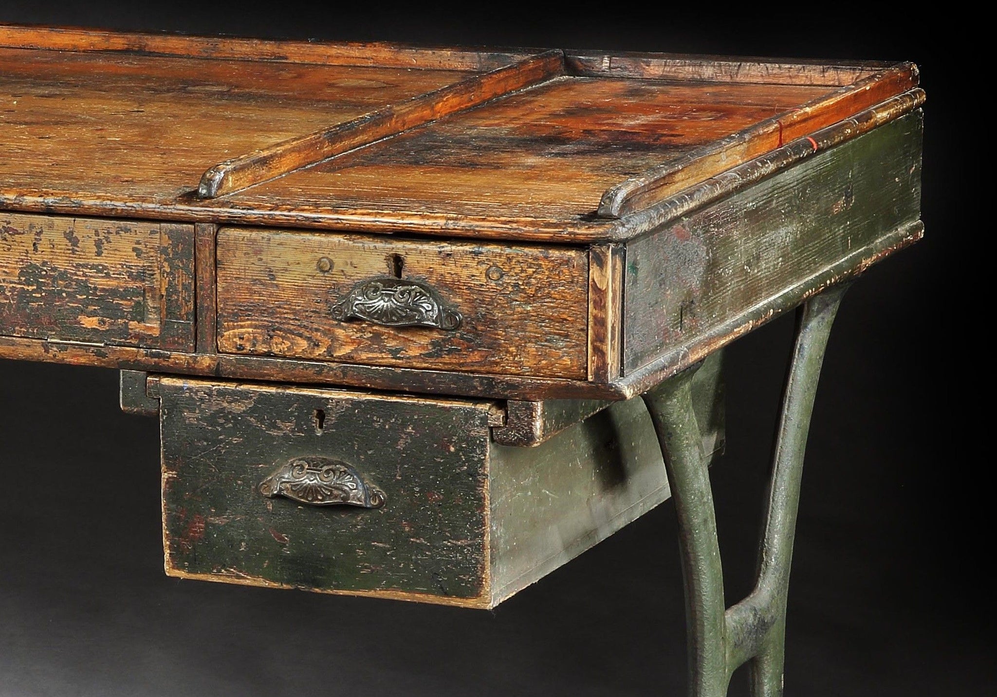 Rare Industrial Style Desk or Worktable