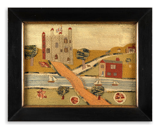 Wonderfully Naive Sailor's Needlework Picture