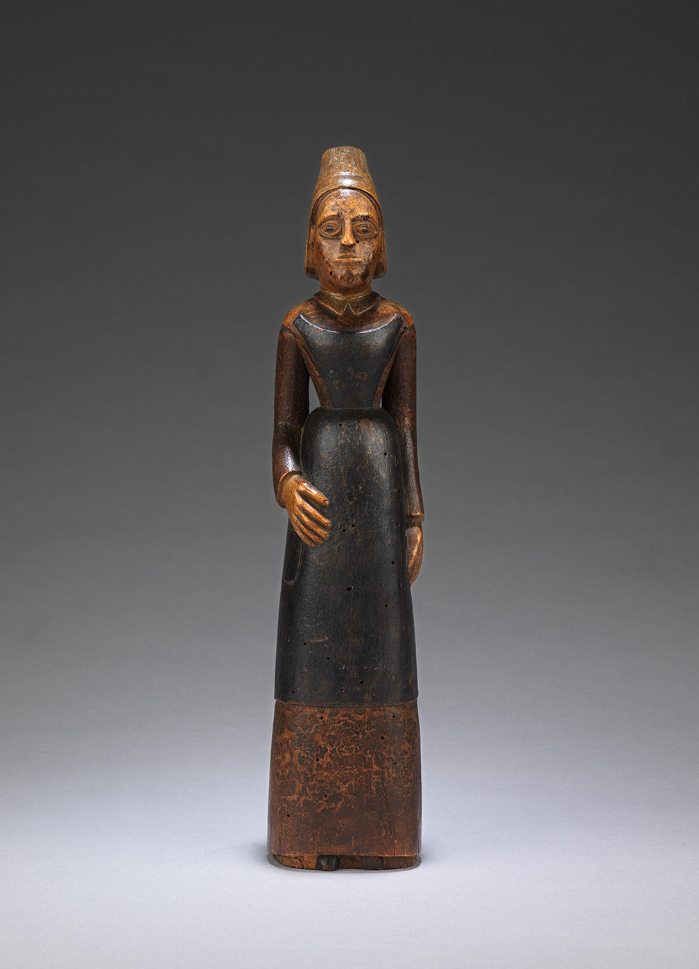 Standing Primitive Folk Art Figure of a Lady