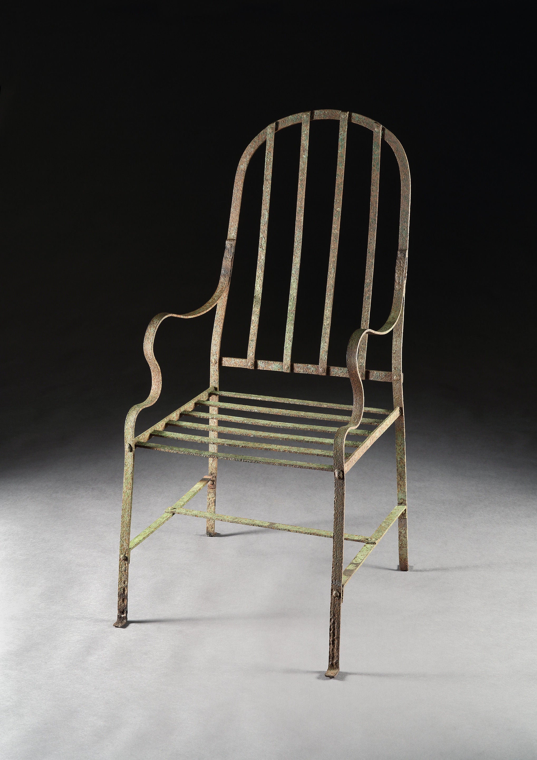 Exceptional Primitive Bow Backed Armchair