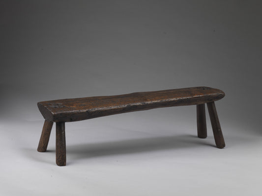 Unusually Long Primitive Georgian Fireside Stool