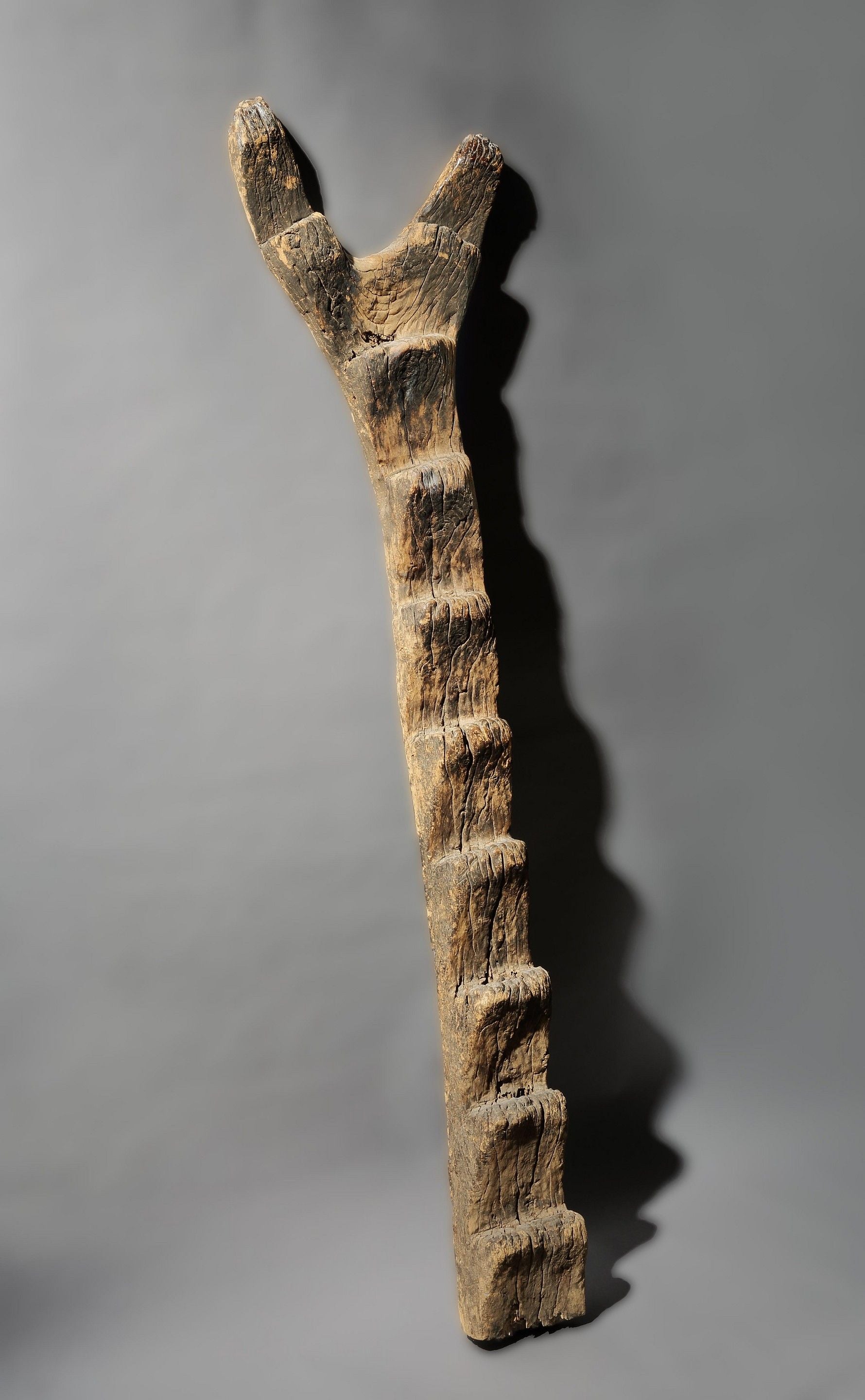 Wonderfully Sculptural Primitive Ladder – Robert Young Antiques