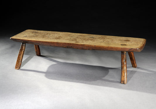 Primitive Georgian Four-Legged "Pig" Bench