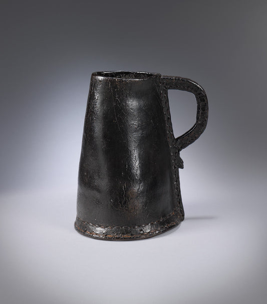 Rare Small Flared Cylindrical "Black Jack" or Tankard