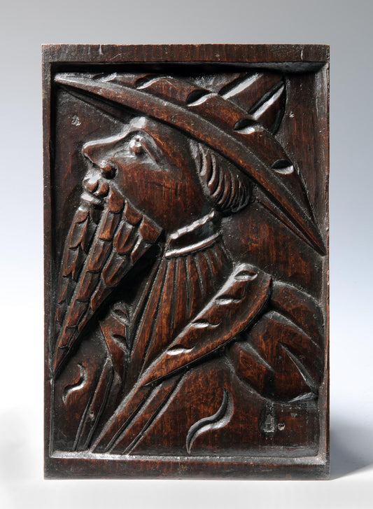 Graphic Early Romayne Head Portrait Panel