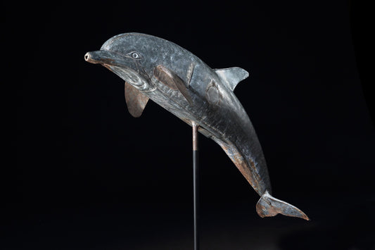 Large Sculptural Full-Bodied Fairground Dolphin