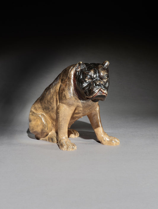 Exceptional Large Sculpture of a Bulldog