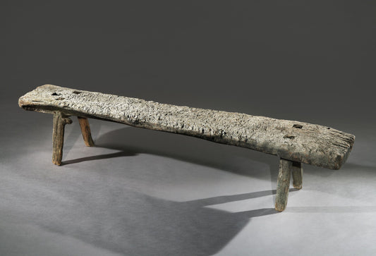 Primitive Georgian Four-Legged "Pig" Bench