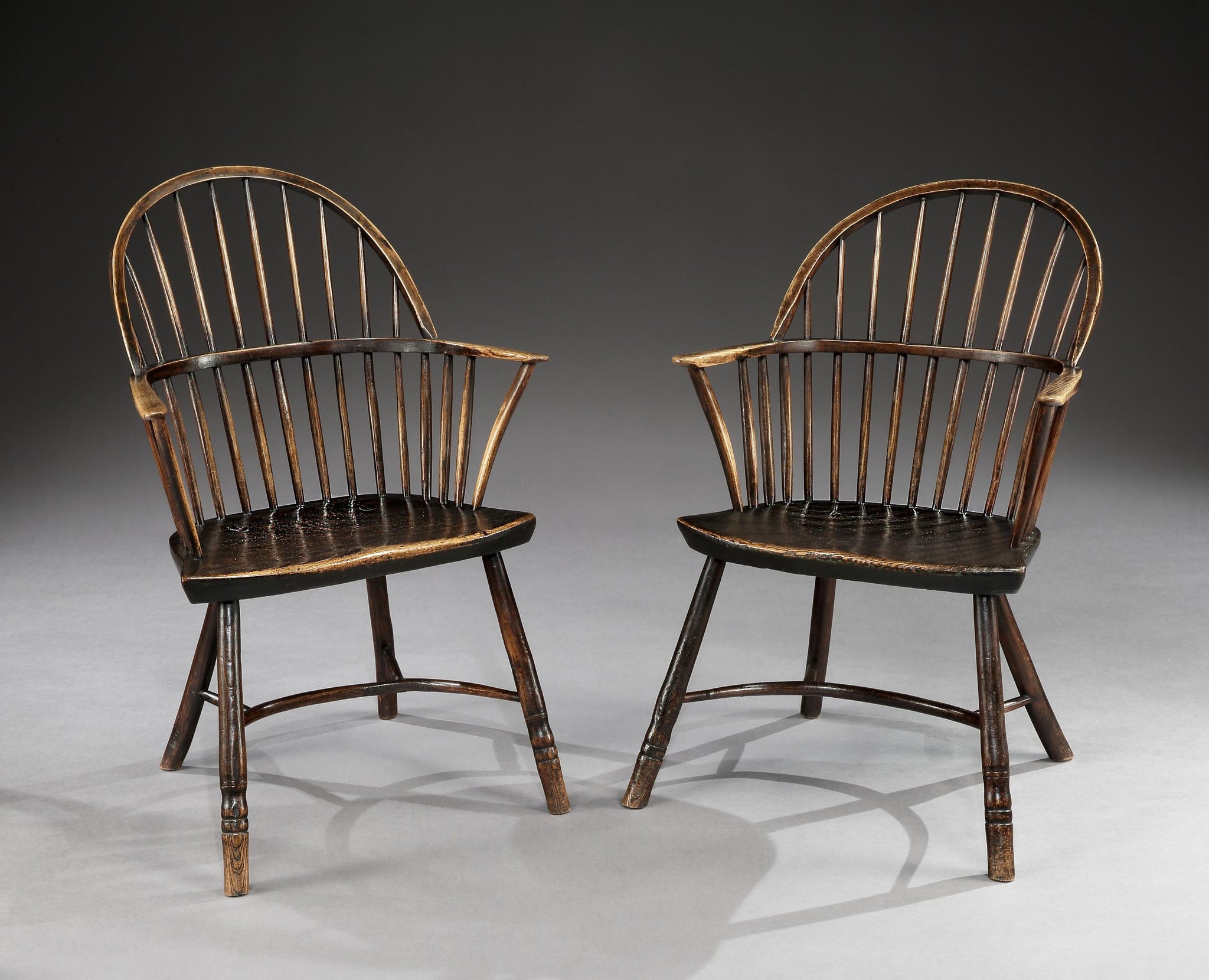 A Fine Pair of Windsor Bow-Back Armchairs