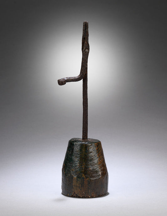 Georgian Rushlight Nip on Turned Conical Base