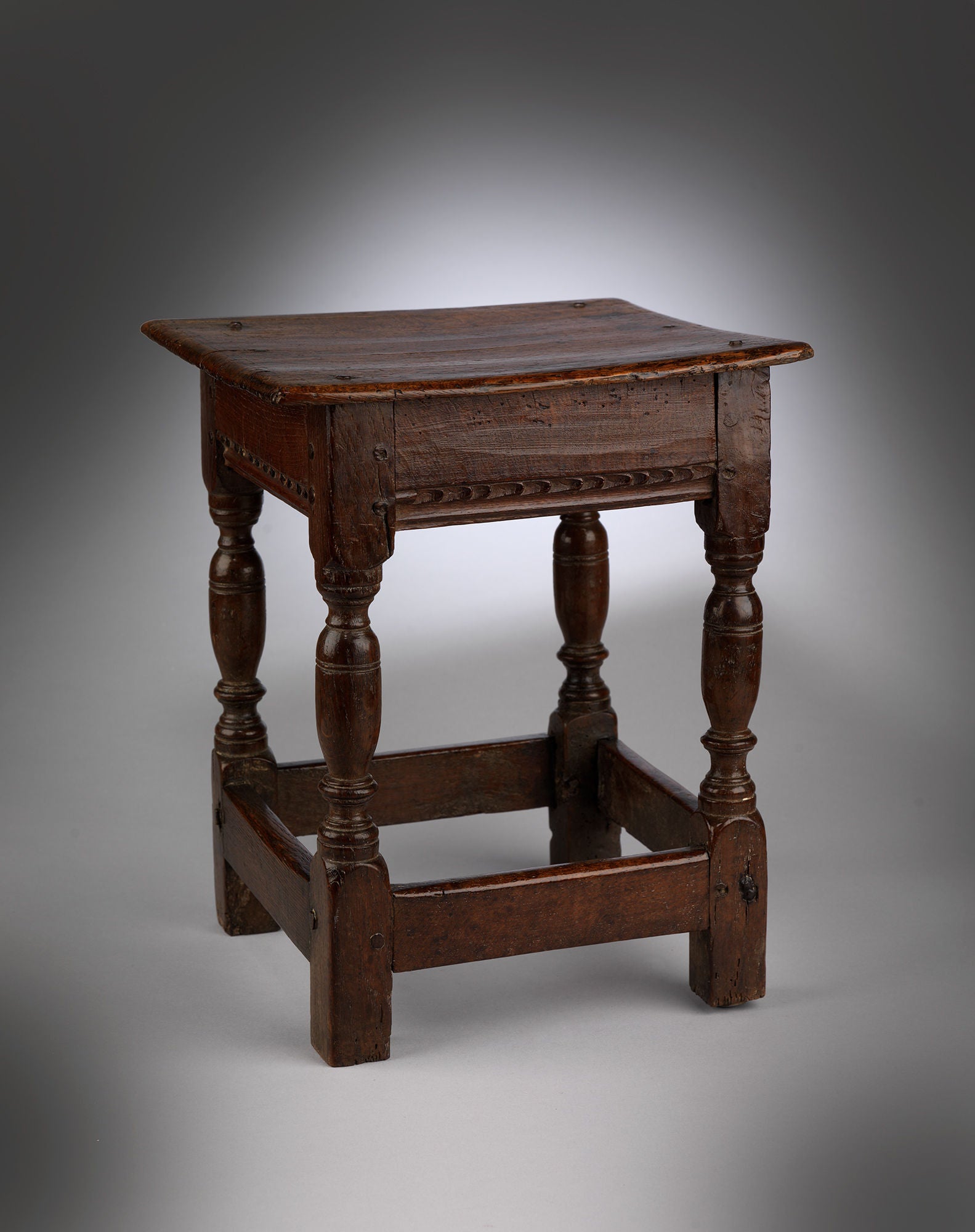 Unusual William and Mary Child's Joint Stool
