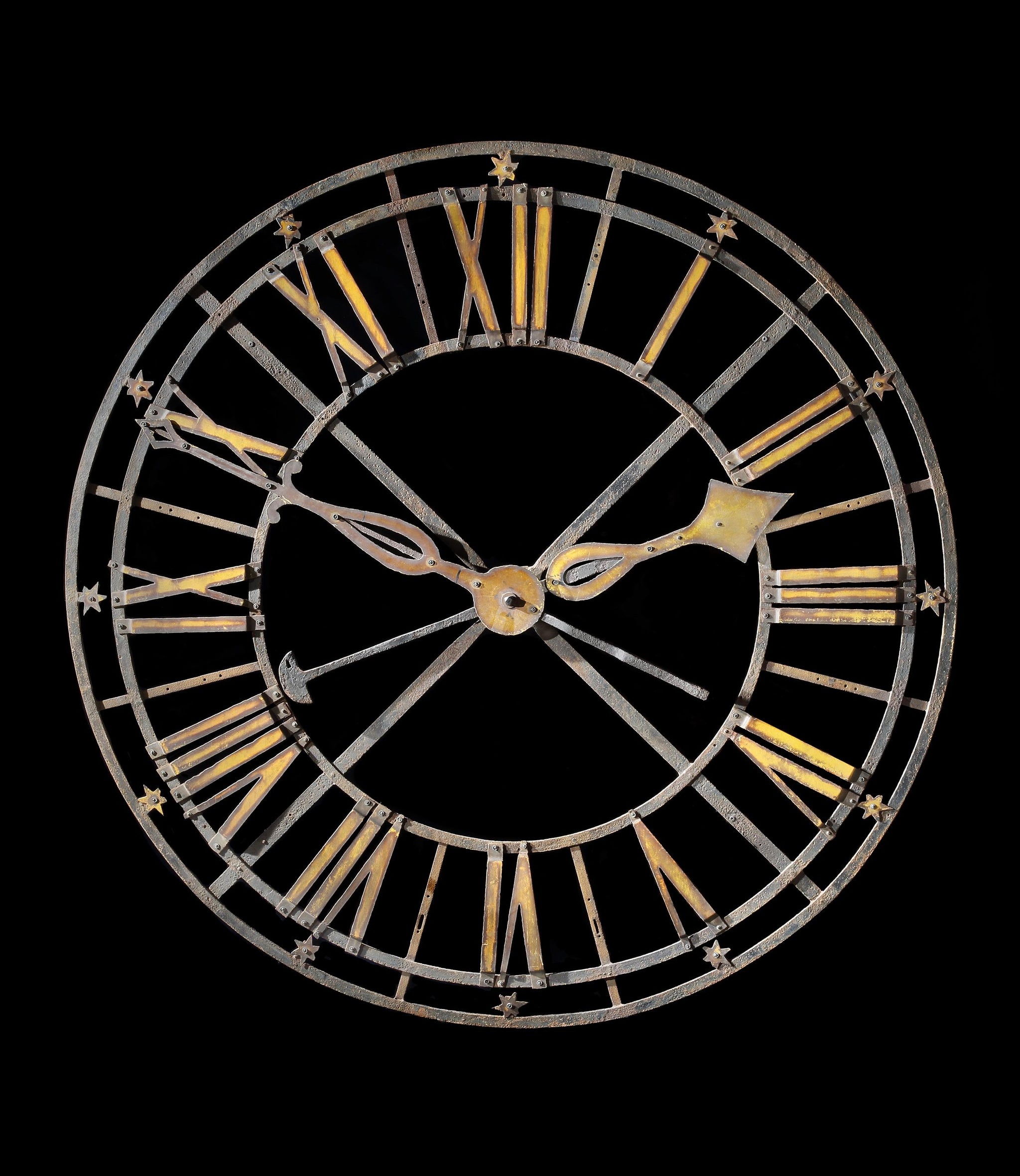 Extraordinary Monumental Architectural Skeletal Clock Dial