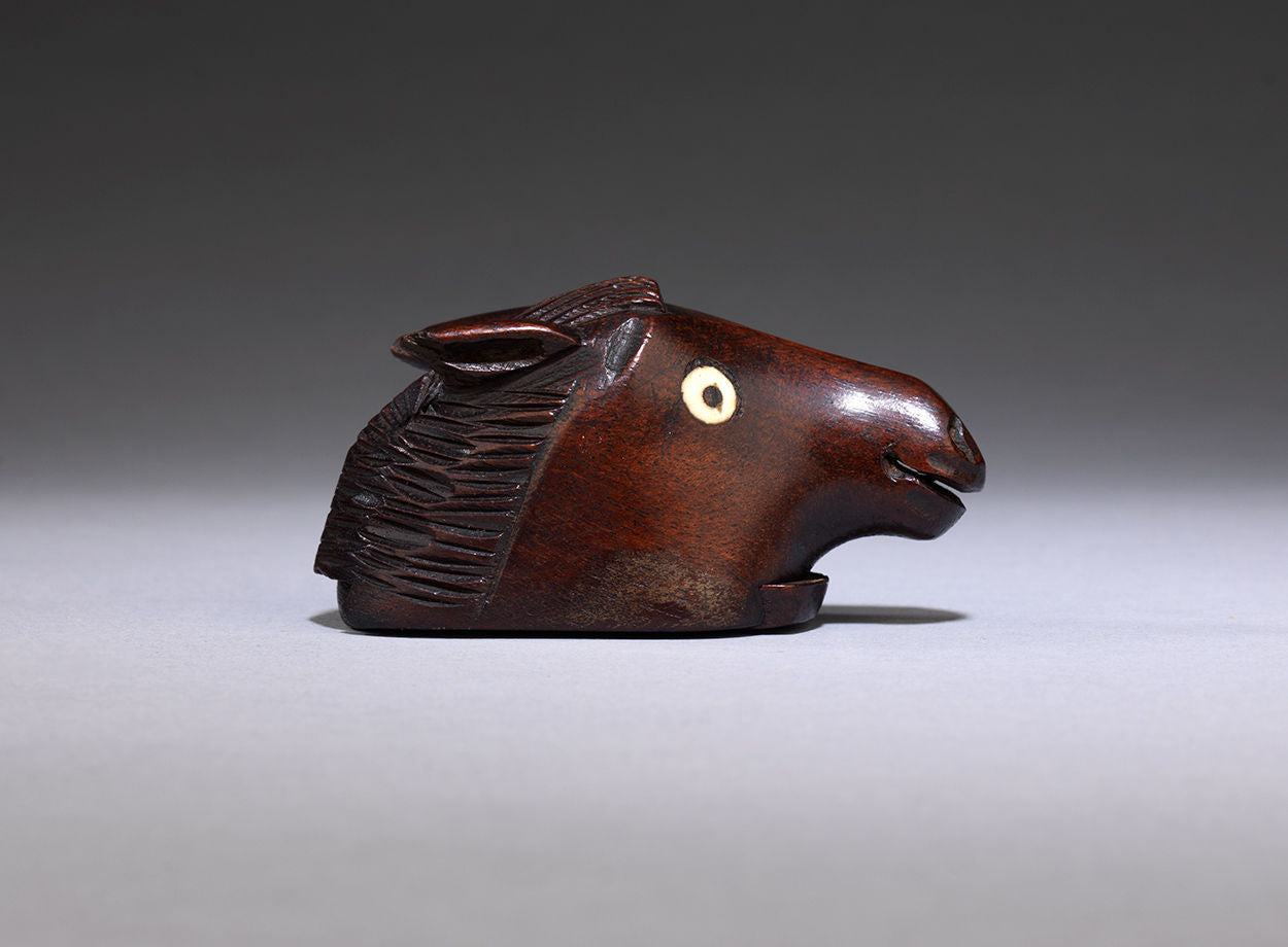 Georgian Snuff Box Sculpted into the Form of a Horse's Head 