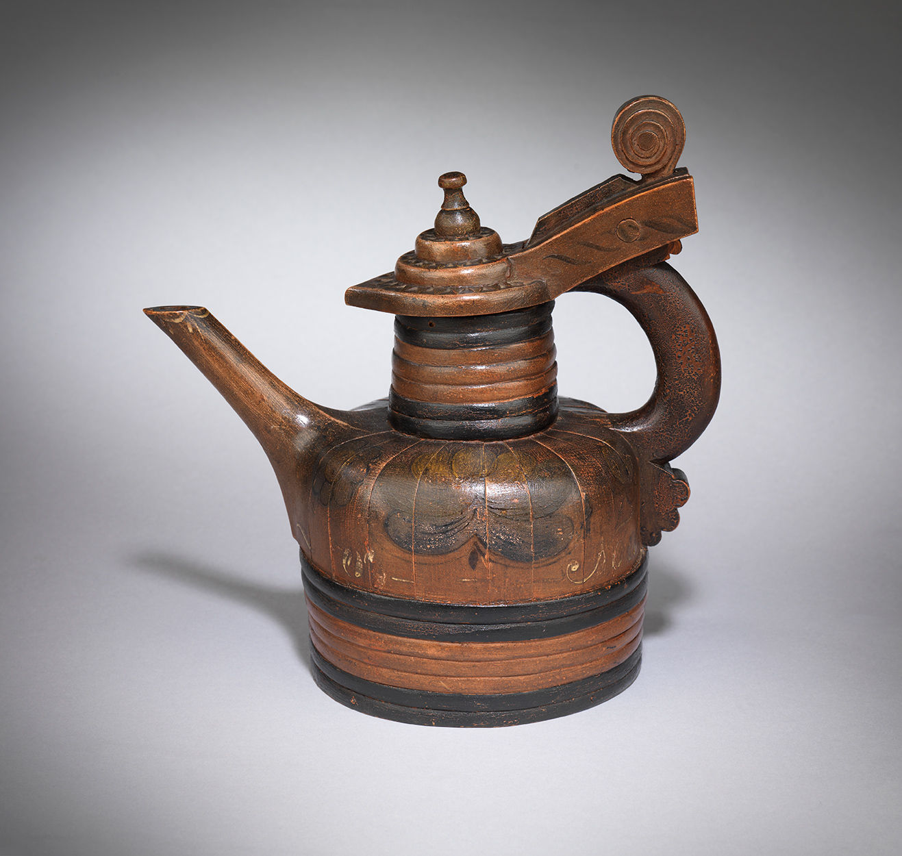 Ceremonial Staved Lidded and Coopered  Ale Jug 