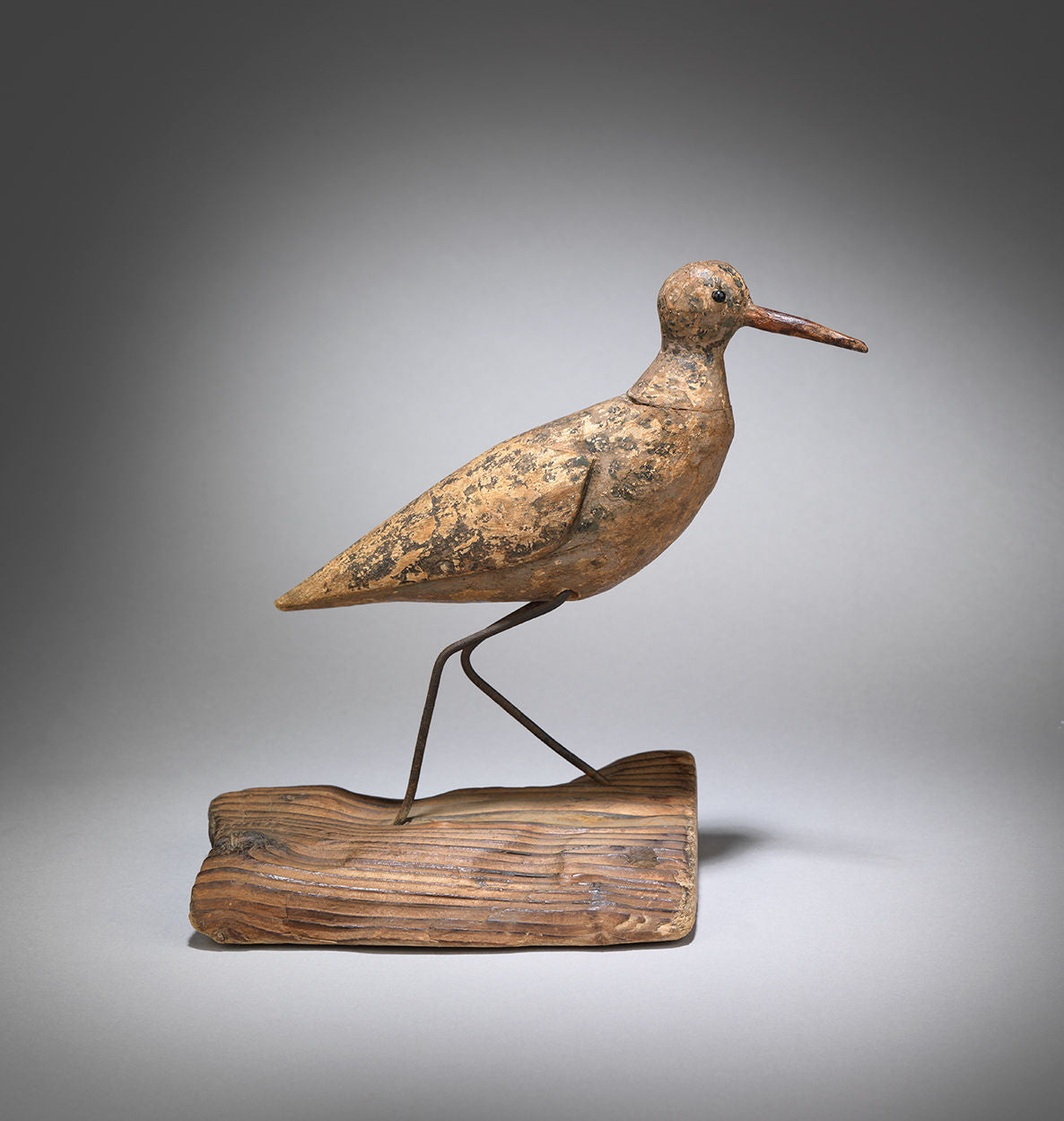Sculptural Early Shorebird Decoy 