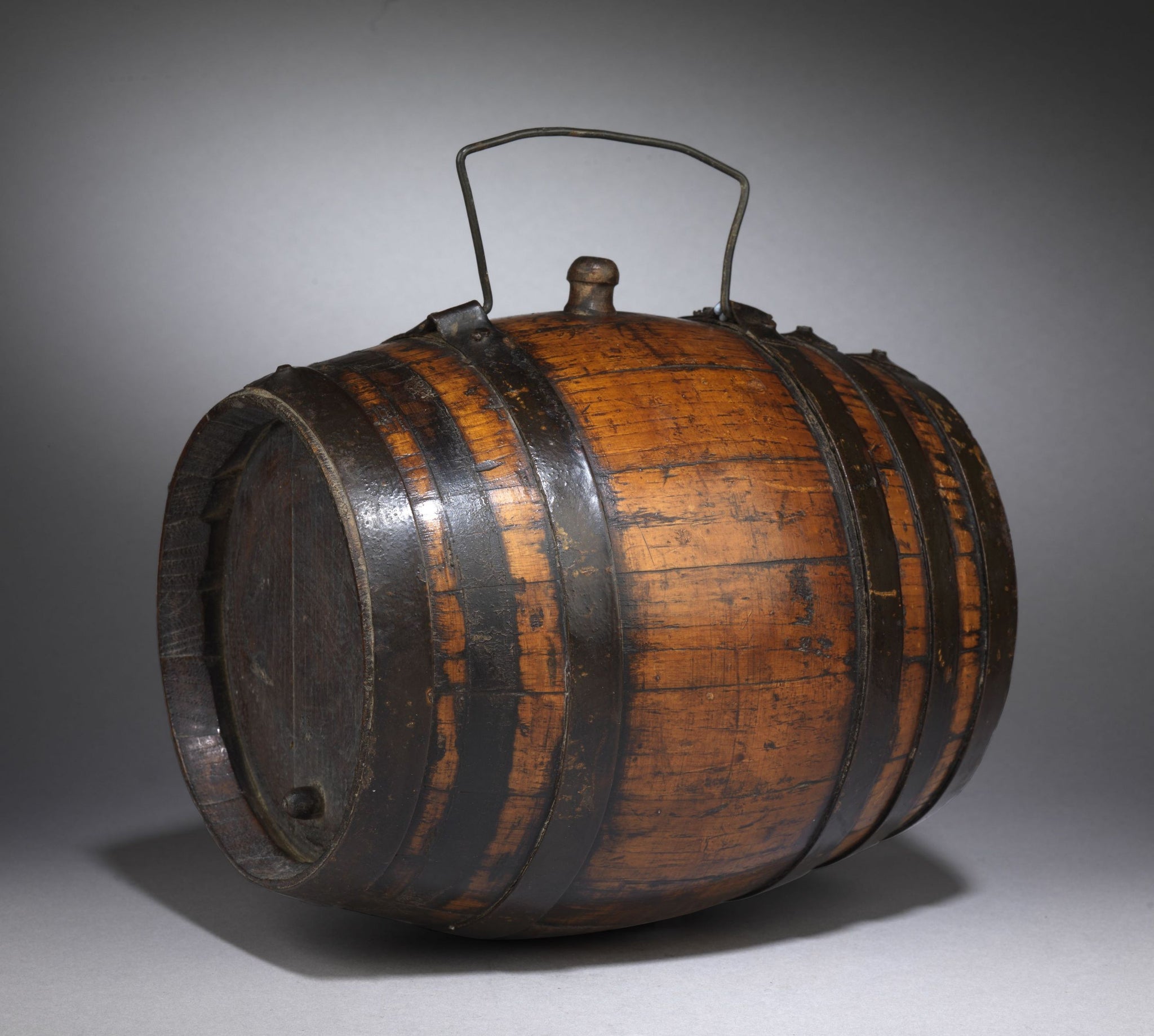 Early Coopered "Costrell" or Cider Barrel