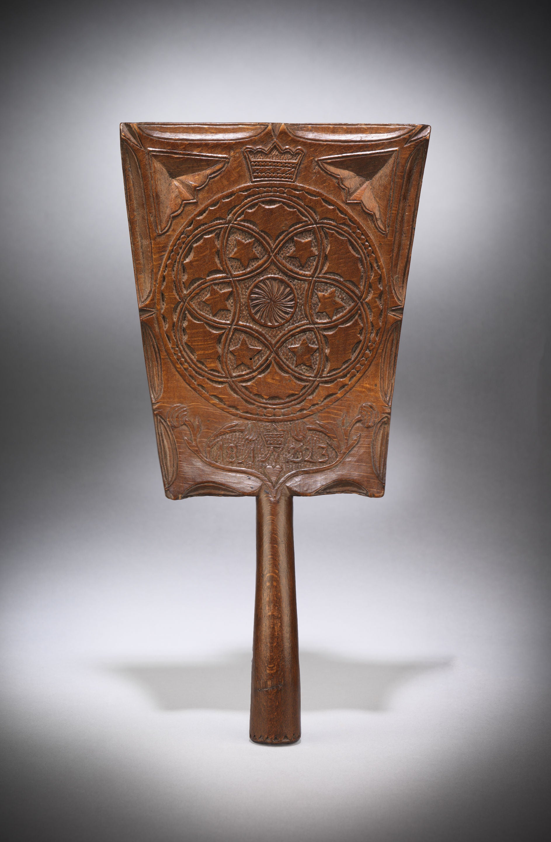 A Decoratively Carved Love Token Washing Bat