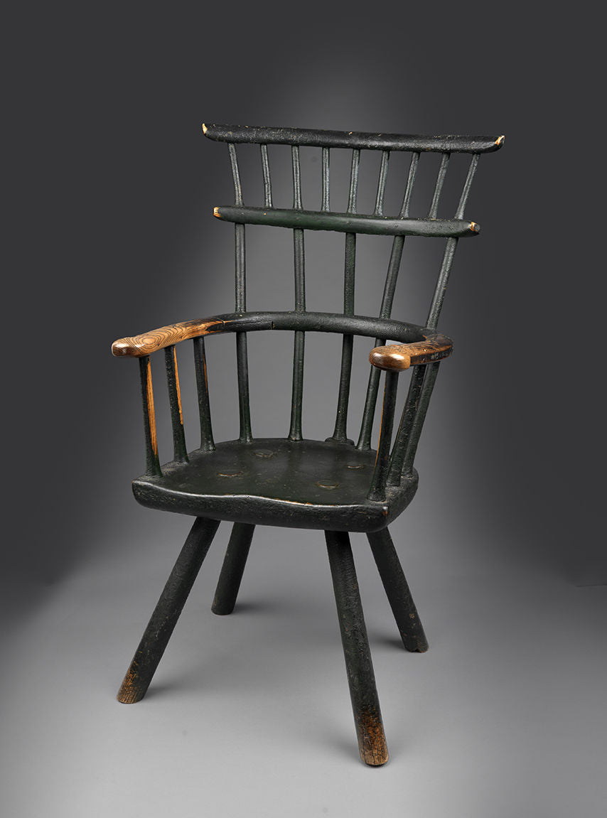 Exceptional Double Comb Back Windsor Armchair 