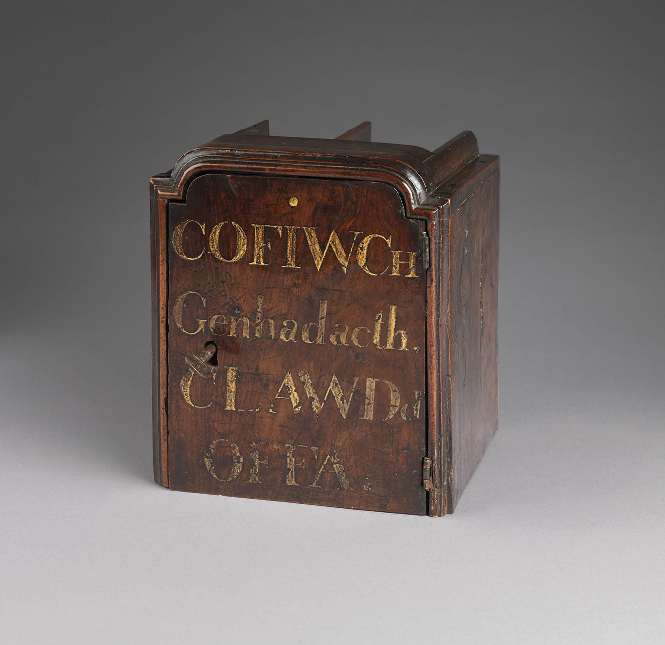 Exceptional Early Welsh Inscribed Miniature Chest