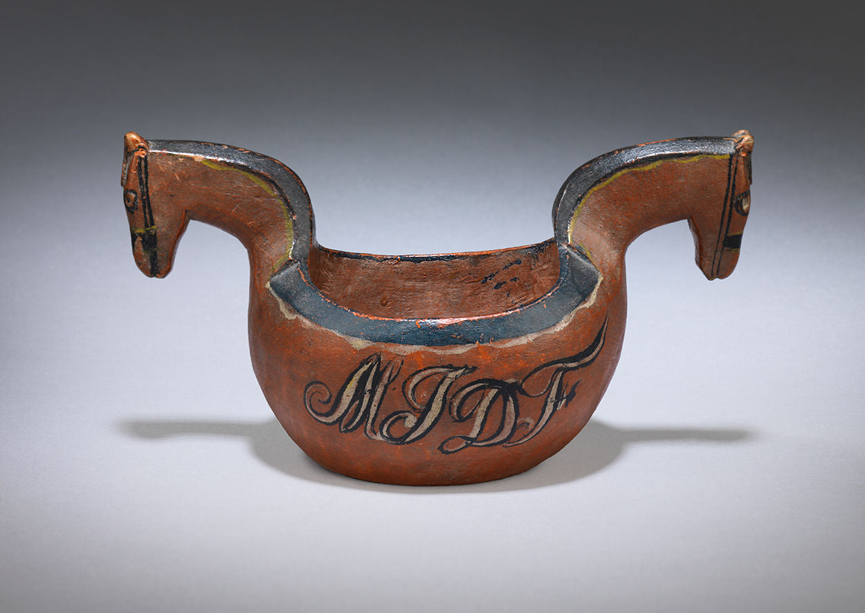 Unusual Folk Art Horse Head Kasa or "Kjenge"