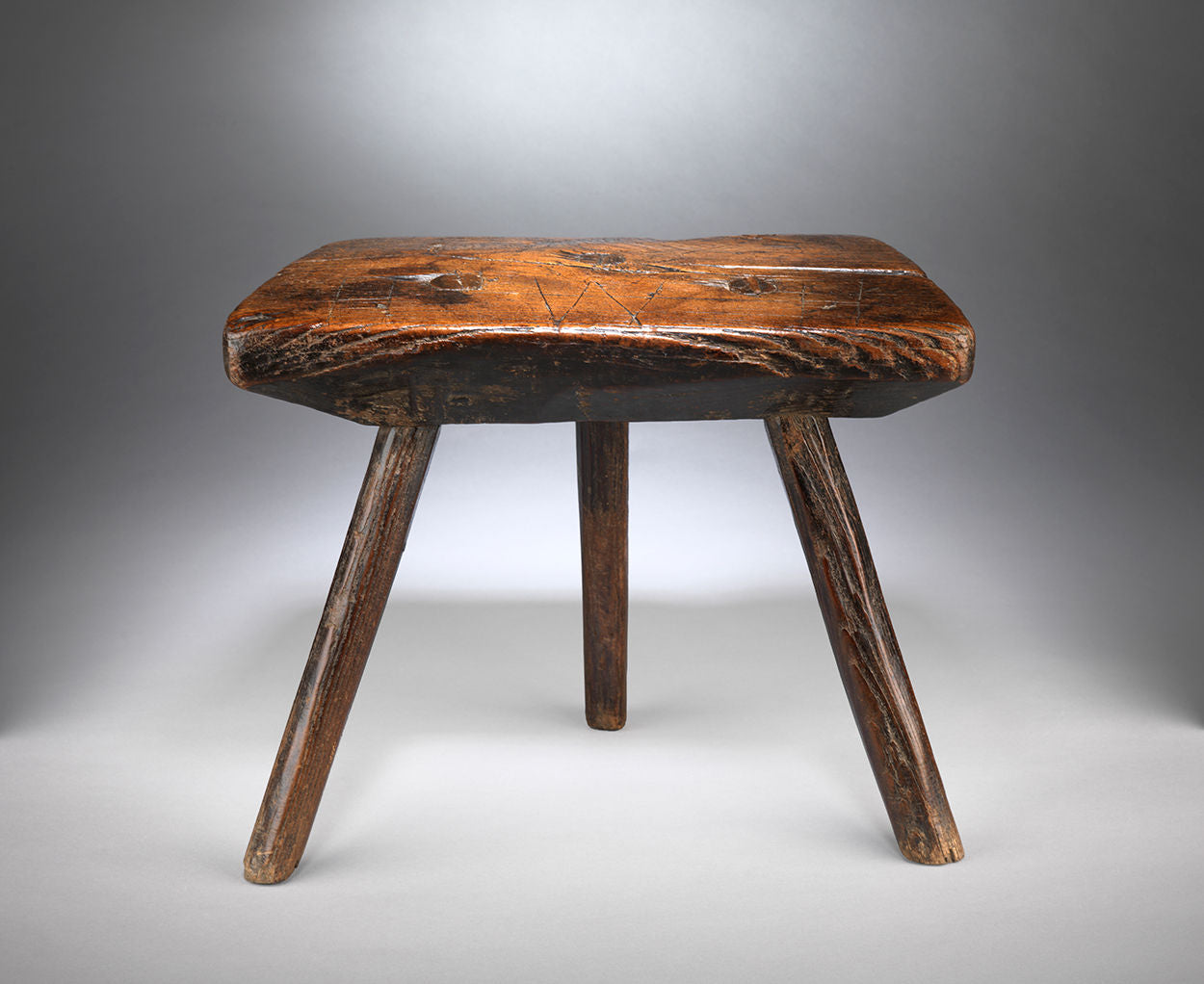 Fine Early Vernacular Three Leg Stool